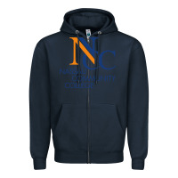 Navy nassau community college Zipper Hoodie - linhVisuals