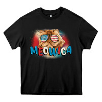 Black meowica 4th of july Heavy Core Tee - CowGirlArtShop
