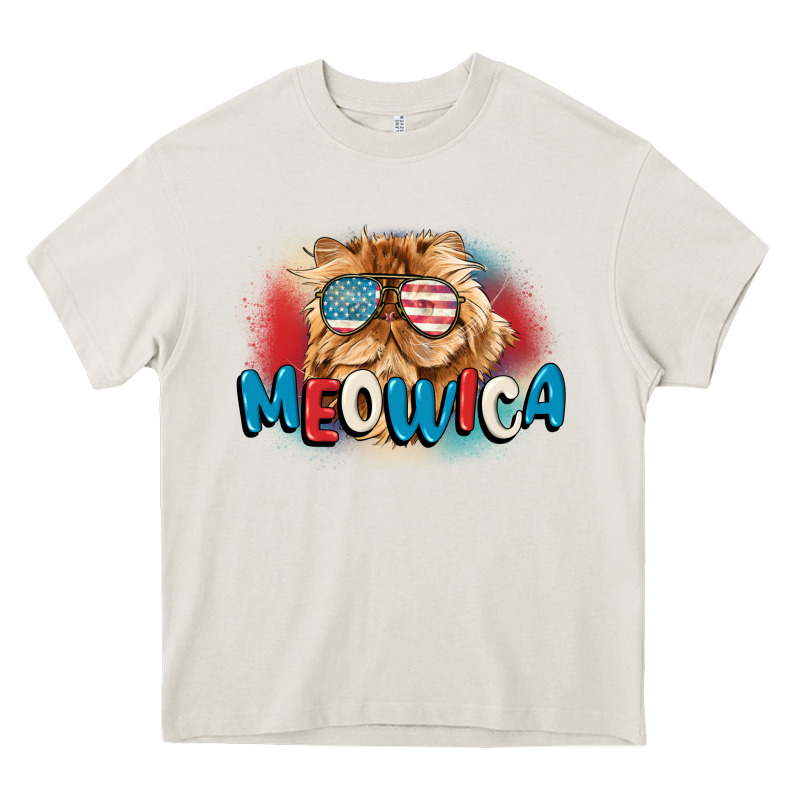 Meowica 4th Of July Heavy Core Tee by CowGirlArtShop | Teevron