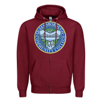 Burgundy queensborough community college Zipper Hoodie - linhVisuals