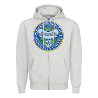 Dove Grey queensborough community college Zipper Hoodie - linhVisuals