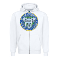White queensborough community college Zipper Hoodie - linhVisuals