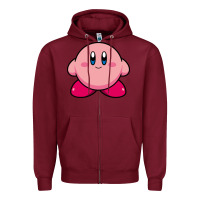 Burgundy kirby Zipper Hoodie - linhVisuals