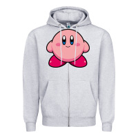 Heather Grey kirby Zipper Hoodie - linhVisuals