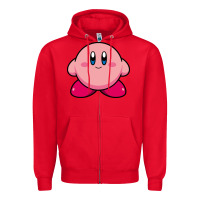Red kirby Zipper Hoodie - linhVisuals
