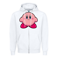 White kirby Zipper Hoodie - linhVisuals
