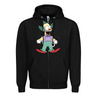 Black krusty Zipper Hoodie - linhVisuals