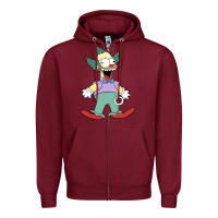 Burgundy krusty Zipper Hoodie - linhVisuals