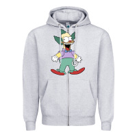 Heather Grey krusty Zipper Hoodie - linhVisuals