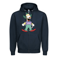 Navy krusty Zipper Hoodie - linhVisuals