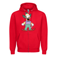 Red krusty Zipper Hoodie - linhVisuals