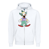 White krusty Zipper Hoodie - linhVisuals