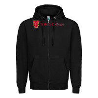 Black triton college Zipper Hoodie - linhVisuals