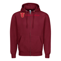 Burgundy triton college Zipper Hoodie - linhVisuals