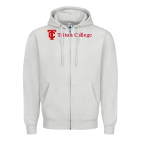 Dove Grey triton college Zipper Hoodie - linhVisuals
