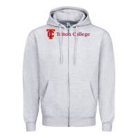 Heather Grey triton college Zipper Hoodie - linhVisuals