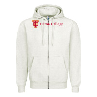 Oatmeal Heather triton college Zipper Hoodie - linhVisuals