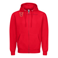Red triton college Zipper Hoodie - linhVisuals