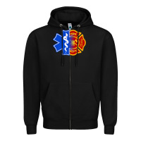 Black emt firefighter ems fire first responder premium Zipper Hoodie - linhVisuals