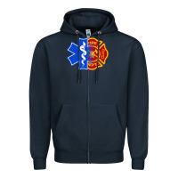 Navy emt firefighter ems fire first responder premium Zipper Hoodie - linhVisuals