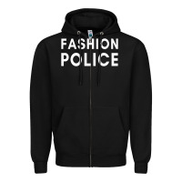 Black fashion police premium Zipper Hoodie - linhVisuals