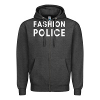 Charcoal Heather fashion police premium Zipper Hoodie - linhVisuals