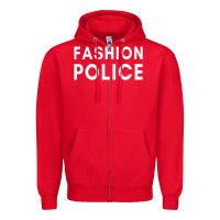 Red fashion police premium Zipper Hoodie - linhVisuals