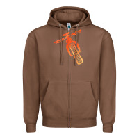 Chestnut fat bike mountain biking Zipper Hoodie - linhVisuals