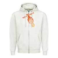 Oatmeal Heather fat bike mountain biking Zipper Hoodie - linhVisuals