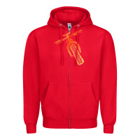 Red fat bike mountain biking Zipper Hoodie - linhVisuals