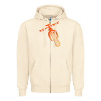Sandshell fat bike mountain biking Zipper Hoodie - linhVisuals