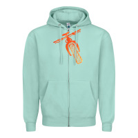 Seafoam fat bike mountain biking Zipper Hoodie - linhVisuals