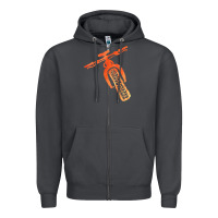 Smoke fat bike mountain biking Zipper Hoodie - linhVisuals