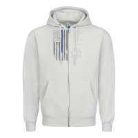 Dove Grey police in america correctional officer prayer Zipper Hoodie - linhVisuals