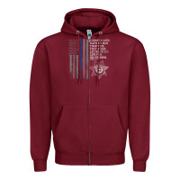 Burgundy police in america correctional officer prayer Zipper Hoodie - linhVisuals