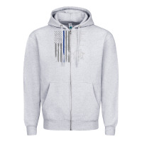 Heather Grey police in america correctional officer prayer Zipper Hoodie - linhVisuals