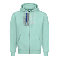 Seafoam police in america correctional officer prayer Zipper Hoodie - linhVisuals