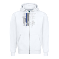 White police in america correctional officer prayer Zipper Hoodie - linhVisuals