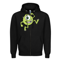 Black mike wazowski Zipper Hoodie - linhVisuals
