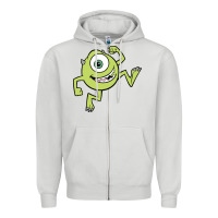 Dove Grey mike wazowski Zipper Hoodie - linhVisuals