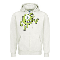 Oatmeal Heather mike wazowski Zipper Hoodie - linhVisuals