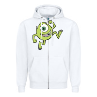 White mike wazowski Zipper Hoodie - linhVisuals