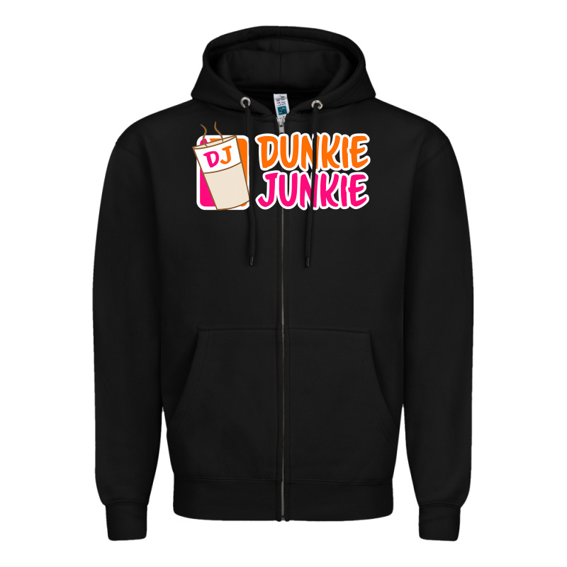 Donut Coffee Lover Dunkie Junkie Zipper Hoodie by linhVisuals | Teevron