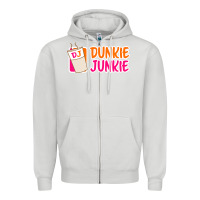 Dove Grey donut coffee lover dunkie junkie Zipper Hoodie - linhVisuals