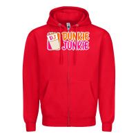 Red donut coffee lover dunkie junkie Zipper Hoodie - linhVisuals