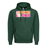 Sports Green donut coffee lover dunkie junkie Zipper Hoodie - linhVisuals