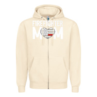 Sandshell female firefighter mom thin red line flag firefighting premium Zipper Hoodie - linhVisuals