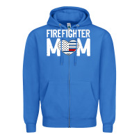 True Royal female firefighter mom thin red line flag firefighting premium Zipper Hoodie - linhVisuals