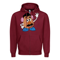 Burgundy mr potato Zipper Hoodie - linhVisuals