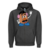 Charcoal Heather mr potato Zipper Hoodie - linhVisuals